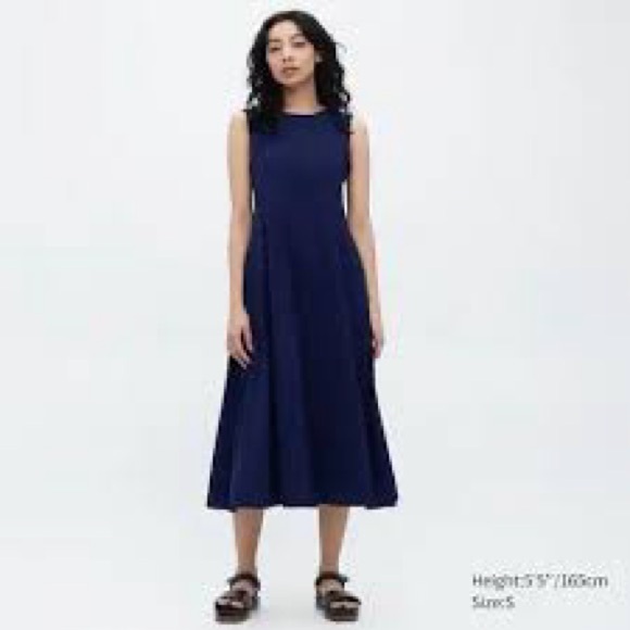 Uniqlo Dresses & Skirts - Uniqlo Women's Ultra Stretch AIRism Sleeveless Dress, Navy, Size S